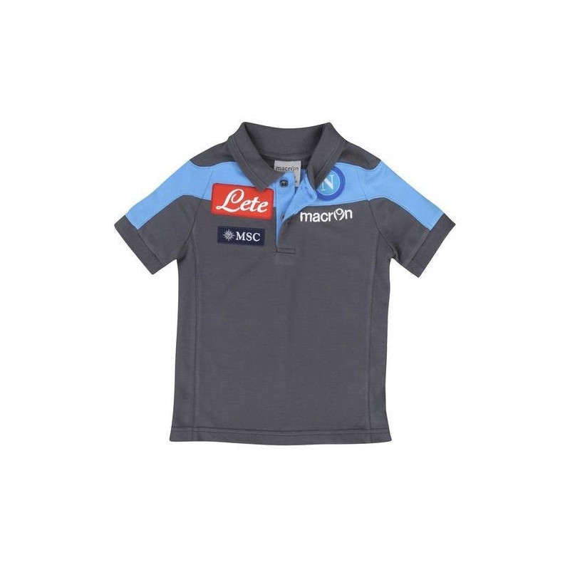 Napoli polo team ufficiale grigio Macron