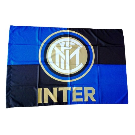 Inter bandiera 100x 140 cm logo Nero Azzurra ufficiale