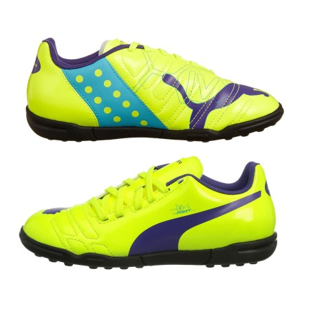 Kids football boots Puma evoPOWER 4 TT JR Color Yellow Shoes Size ITA 36 -  UK 3.5 - US 4.5 - CM 22.5