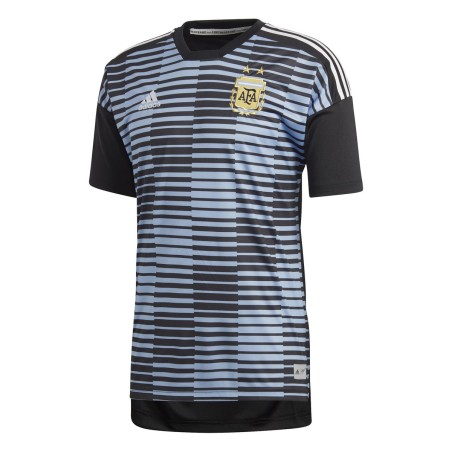 Adidas Argentina Pre Match AFA Jersey Blue Black Soccer National