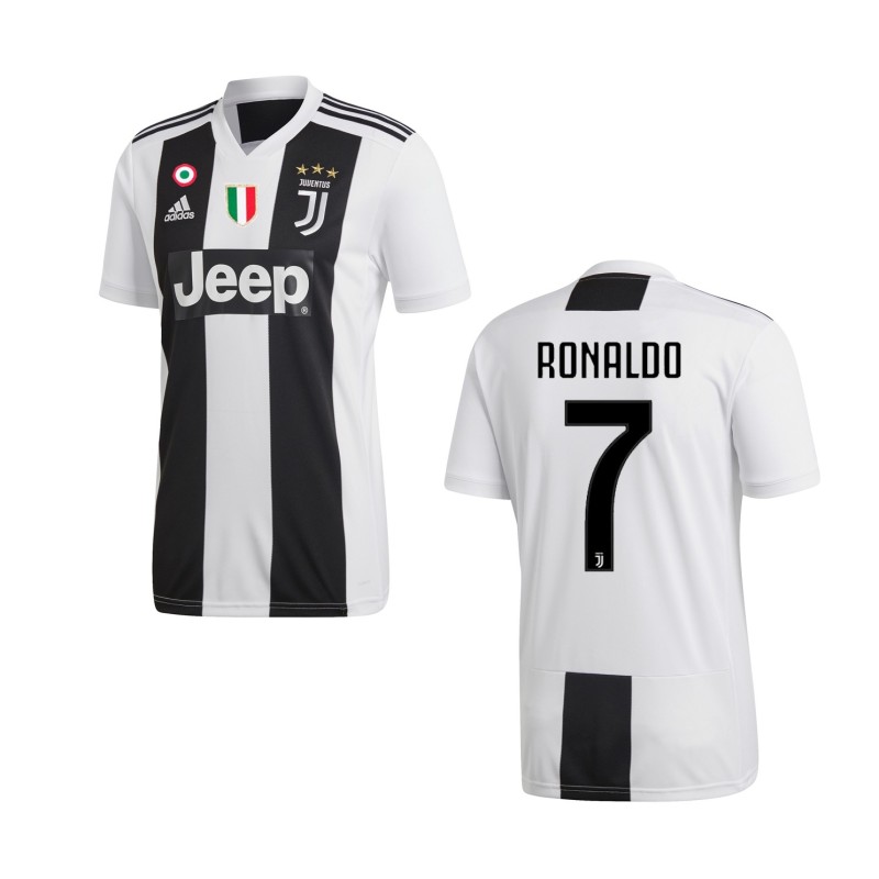 Traducción Contribuir combinación Ronaldo 7 Jersey Juventus home 2018/2019 Adidas Size S Color White
