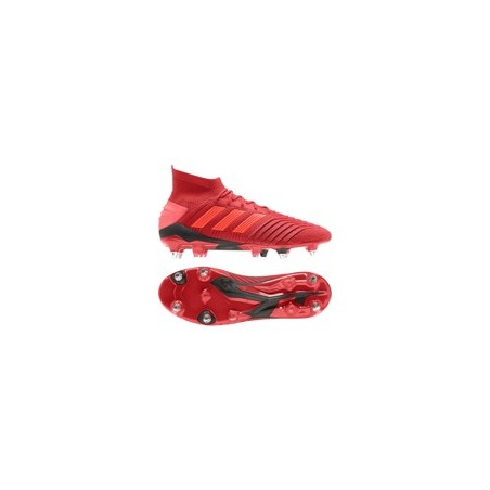 Botas de Fútbol Adidas Predator 19.1 SG Roja Color Rojo Shoes Size EUR 40  2/3 - UK 7 - US 7.5 - CM 25.5