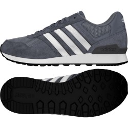 Adidas schuhe 10K grau weiß Sneakers Neo Farbe Grau Shoes Size 42 2/3 - UK 8.5 - US 9