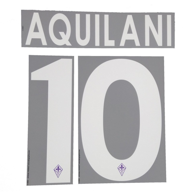 Fiorentina 10 Aquilani nom et le numéro du maillot domicile 2013/14