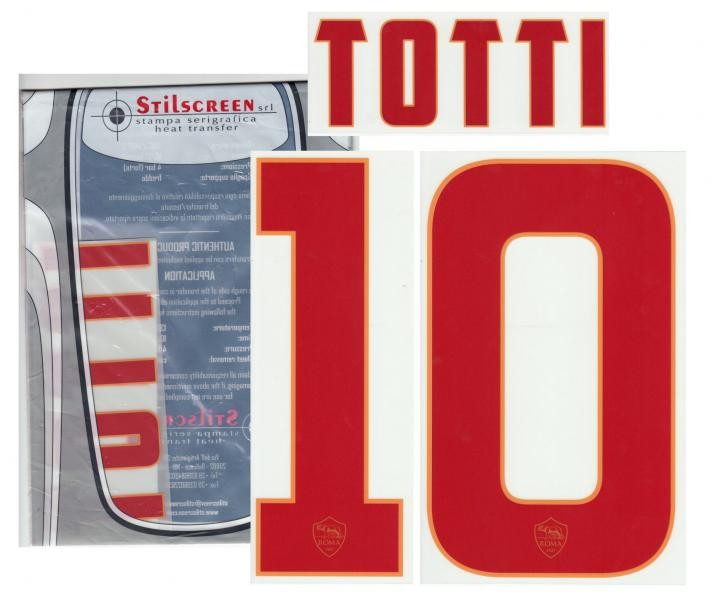 AS Roma 10 Totti nome e numero maglia away 2014/15