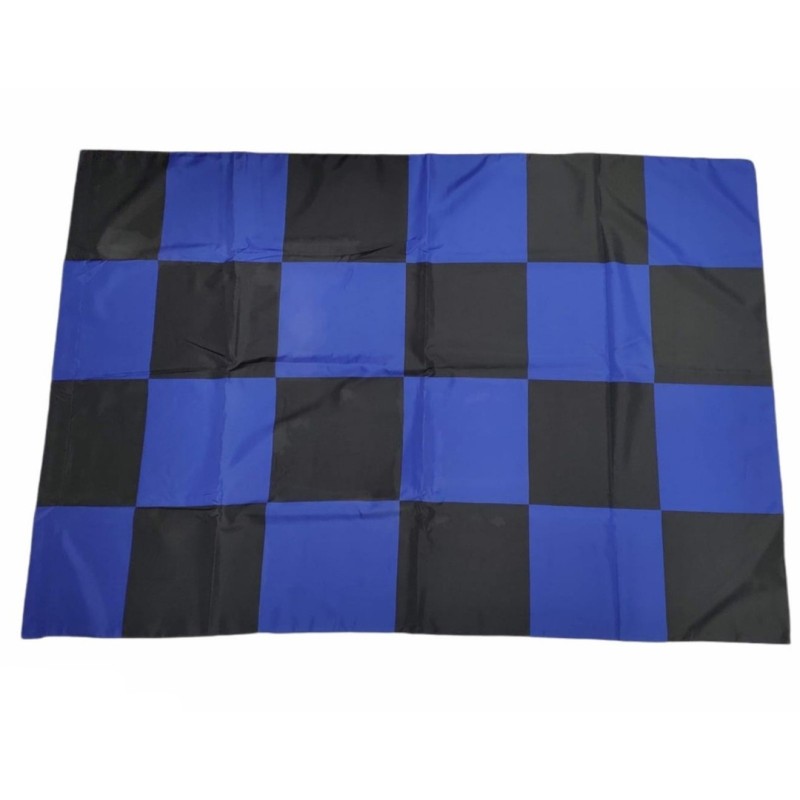 Bandiera Inter nero azzurra a scacchi 100x140cm 19 Scudetto Colore Nero  Taglia 100x140cm