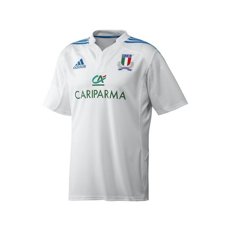 FIR Italia rugby maglia gara bianca Adidas