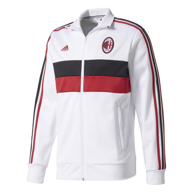 AC Milan sweatshirt Track Top 3 Stripes white 2017/18 Adidas