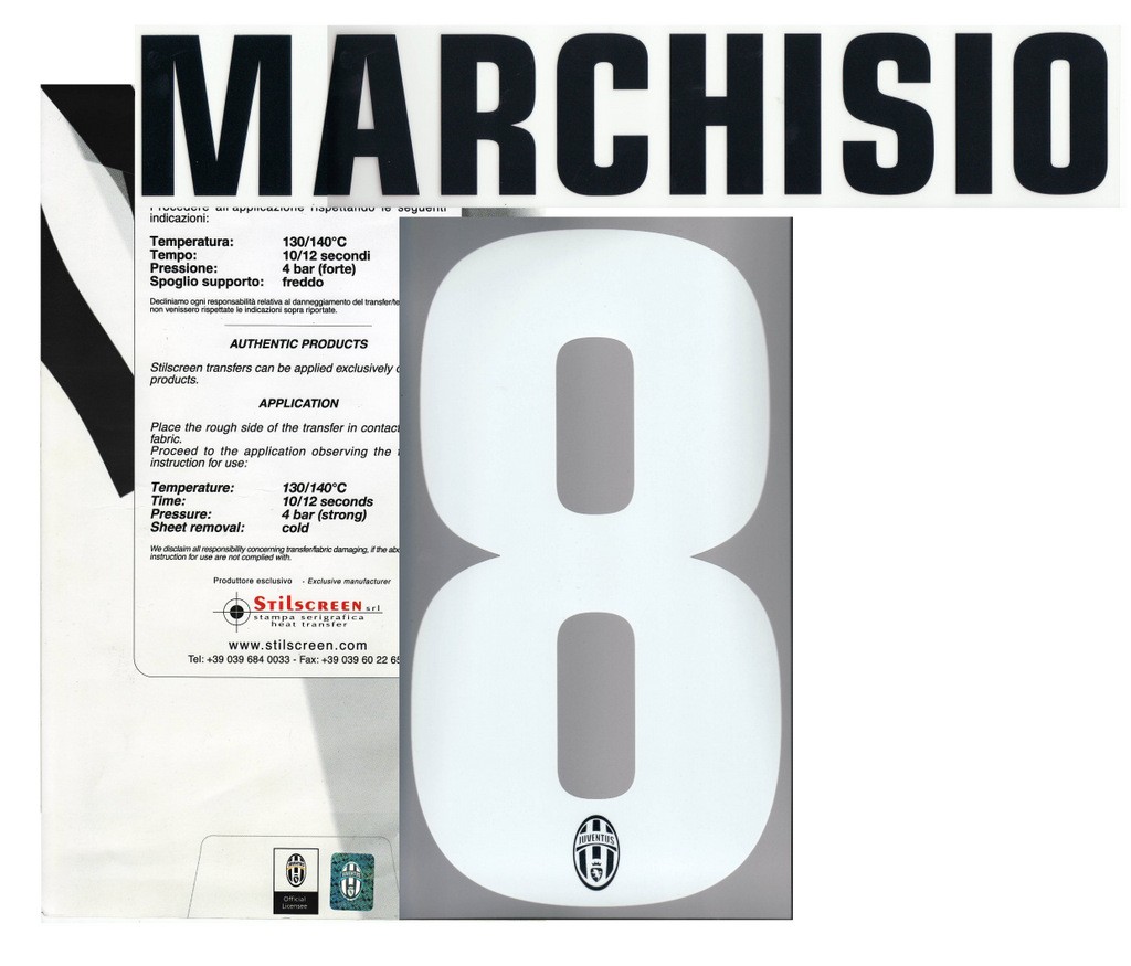 Juventus 8 Marchisio nome e numero maglia home 2012/13